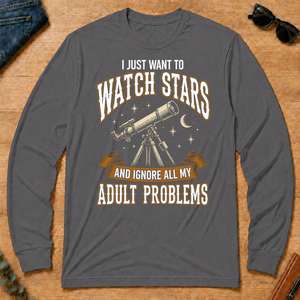 Vintage I Just Want To Watch Stars - charcoal - LST2D-Charcoal