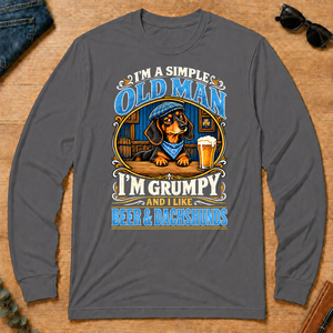 Funny I Like Beer & Dachshunds - charcoal - LST2D-Charcoal