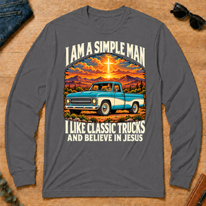 I Like Classic Trucks & Believe In Jesus - charcoal - LST2D-Charcoal
