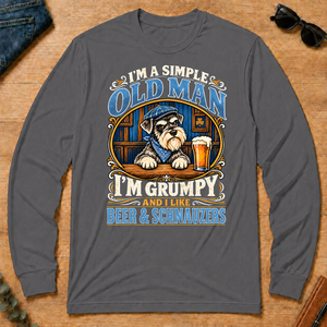Funny I Like Beer & Schnauzers - charcoal - LST2D-Charcoal