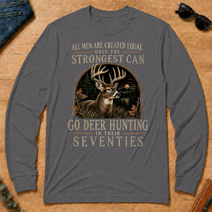 Deer Hunting Strongest Man In Seventies - charcoal - LST2D-Charcoal