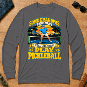 Real Grandpas Play Pickleball - charcoal - LST2D-Charcoal