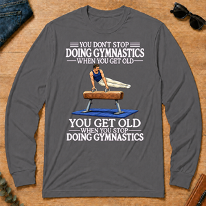 Old Man Don't Stop Gymnastics - charcoal - LST2D-Charcoal