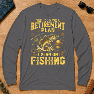 I Do Have A Retirement Plan I Plan On Fishing - charcoal - LST2D-Charcoal