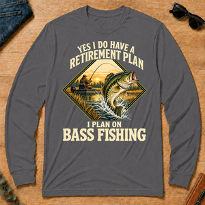 I Plan On Bass Fishing - charcoal - LST2D-Charcoal