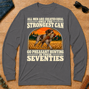 Pheasant Hunting Seventies Vintage - charcoal - LST2D-Charcoal