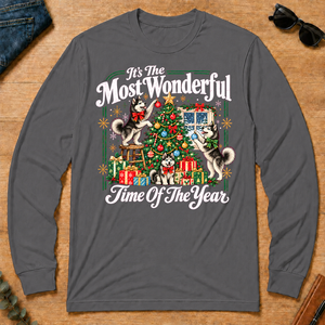 Wonderful Christmas Huskie - charcoal - LST2D-Charcoal