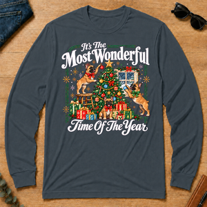 Wonderful Christmas French Bulldog - dark-heather - LST2D-DarkHeather