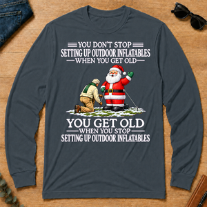 Old Man Don't Stop Setting Up Outfoor Inflatables - dark-heather - LST2D-DarkHeather