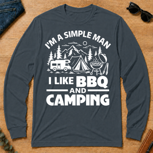 I Like BBQ And Camping - dark-heather - LST2D-DarkHeather
