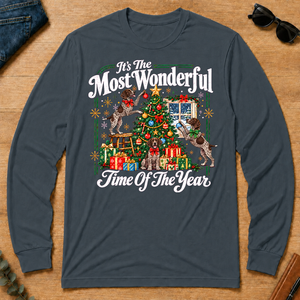 Wonderful Christmas German Shorthaired Pointer - dark-heather - LST2D-DarkHeather