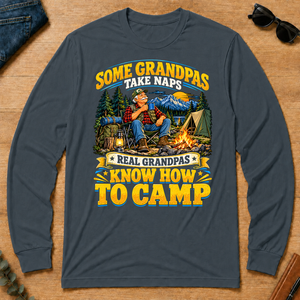 Real Grandpas Know How To Camp - dark-heather - LST2D-DarkHeather