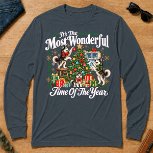 Wonderful Christmas Huskie - dark-heather - LST2D-DarkHeather