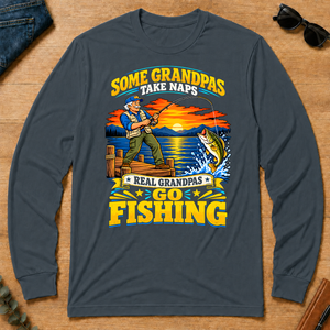 Real Grandpas Go Fishing - dark-heather - LST2D-DarkHeather