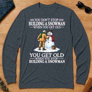 Old Man Don't Stop Buiding a Snowman - dark-heather - LST2D-DarkHeather