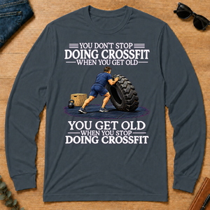 Old Man Don't Stop CrossFit - dark-heather - LST2D-DarkHeather