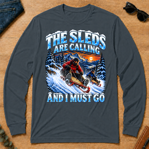 Sleds Are Calling And I Must Go - dark-heather - LST2D-DarkHeather