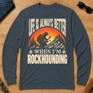 Vintage Life Is Always Better When I Am Rockhounding - dark-heather - LST2D-DarkHeather