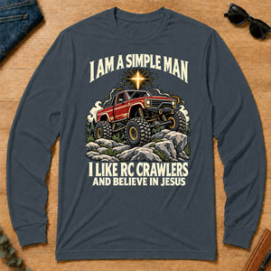I Like RC Crawlers & Believe In Jesus - dark-heather - LST2D-DarkHeather