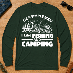 I Like Fishing And Camping - forest-green - LST2D-ForestGreen