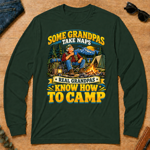 Real Grandpas Know How To Camp - forest-green - LST2D-ForestGreen
