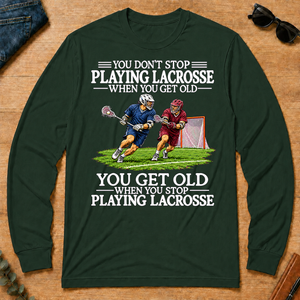 Old Man Don't Stop Lacrosse - forest-green - LST2D-ForestGreen