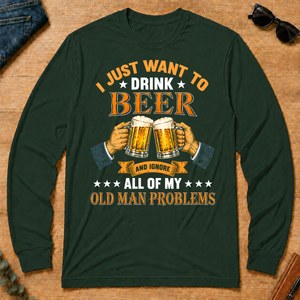 Vintage I Just Want To Drink Beer - forest-green - LST2D-ForestGreen