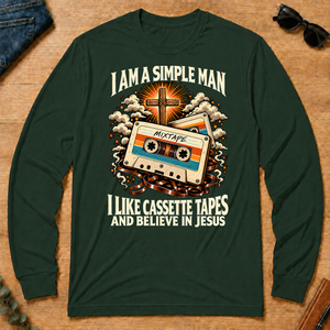 I Like Cassette Tapes & Believe In Jesus - forest-green - LST2D-ForestGreen
