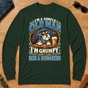 Funny I Like Beer & Schnauzers - forest-green - LST2D-ForestGreen