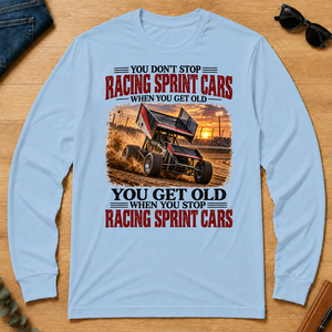 Racing Sprint Cars You Get Old When You Stop - light-blue - LST2D-LightBlue