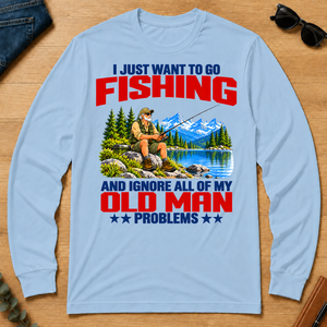 I Just Want To Go Fishing Art - light-blue - LST2D-LightBlue
