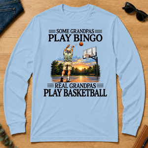 Some Grandpas Play Bingo Real Grandpas Play Basketball - light-blue - LST2D-LightBlue