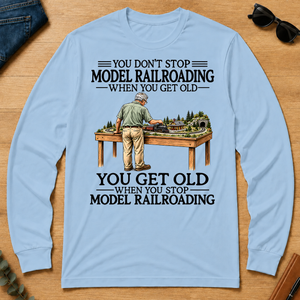 Don't Stop Model Railroading - light-blue - LST2D-LightBlue