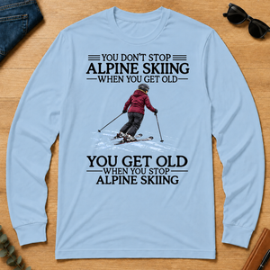 Don't Stop Alpine Skiing Woman - light-blue - LST2D-LightBlue