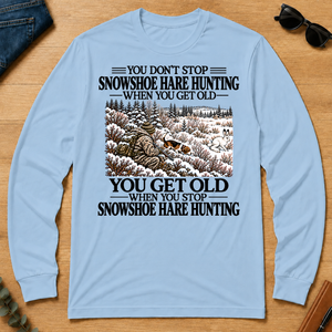 Don't Stop Snowshoe Hare Hunting Snow - light-blue - LST2D-LightBlue