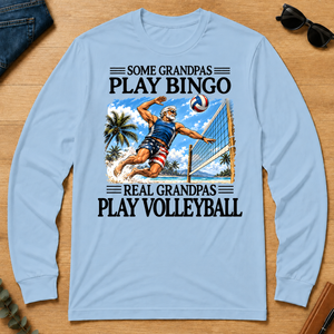 Some Grandpas Play Bingo Real Grandpas Play Volleyball - light-blue - LST2D-LightBlue