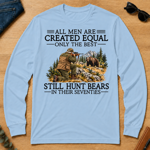 All Men Are Created Equal Deer Hunting 70s - light-blue - LST2D-LightBlue