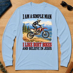I Like Dirt Bikes And Believe In Jesus - light-blue - LST2D-LightBlue