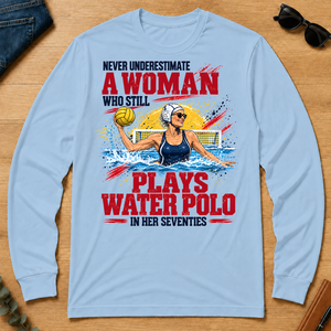 A Woman Still Plays Water Polo In Her 70s - light-blue - LST2D-LightBlue