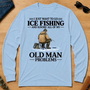 I Just Want To Go Ice Fishing - light-blue - LST2D-LightBlue