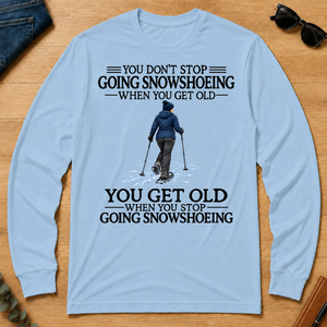 Don't Stop Going Snowshoeing Woman - light-blue - LST2D-LightBlue