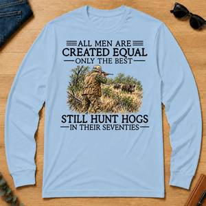 All Men Are Created Equal Hog Hunting 70s - light-blue - LST2D-LightBlue