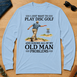 I Just Want To Play Disc Golf - light-blue - LST2D-LightBlue