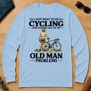 I Just Want To Go Cycling Vintage Men - light-blue - LST2D-LightBlue