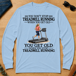 Don't Stop Treadmill Running Woman - light-blue - LST2D-LightBlue