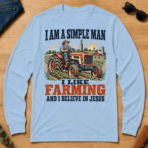 I Like Farming And Believe In Jesus - light-blue - LST2D-LightBlue