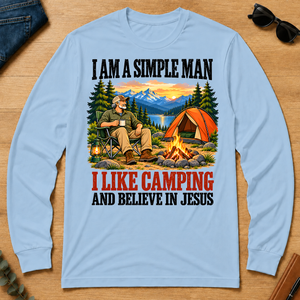 I Like Camping & Believe In Jesus - light-blue - LST2D-LightBlue