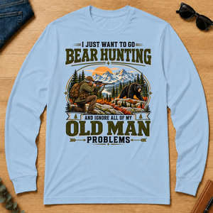 I Just Want To Go Bear Hunting & Ignore All Old Man Problems - light-blue - LST2D-LightBlue