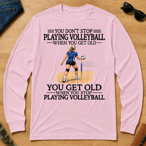 Don't Stop Playing Volleyball Woman - light-pink - LST2D-LightPink