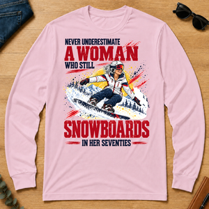 A Woman Still Snowboards In Her 70s - light-pink - LST2D-LightPink